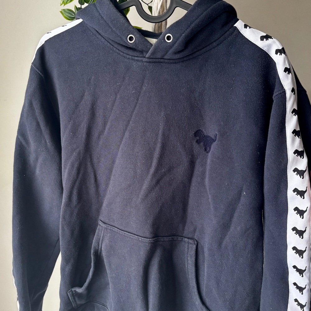 Coach Navy Hoodie with White and Blue Accents